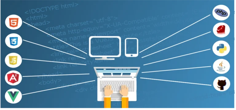 Image of web development technologies integration